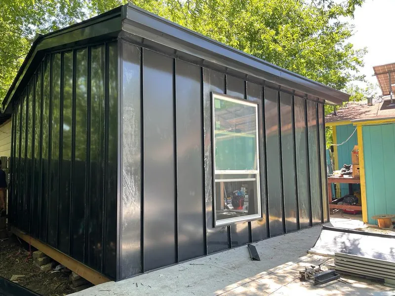 Black standing seam metal wall panels for Metal Roof Installation in Corona de Tucson